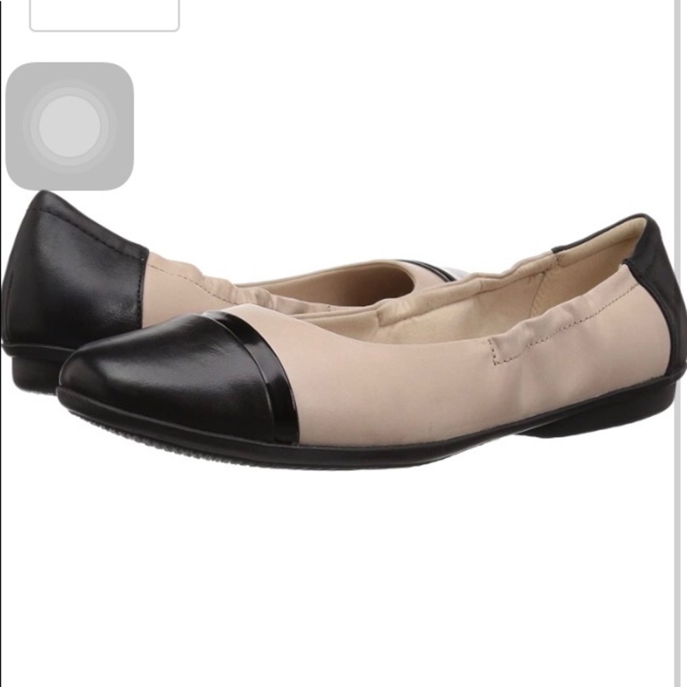Clark Flats Nude Pink/Black Toe and Heel